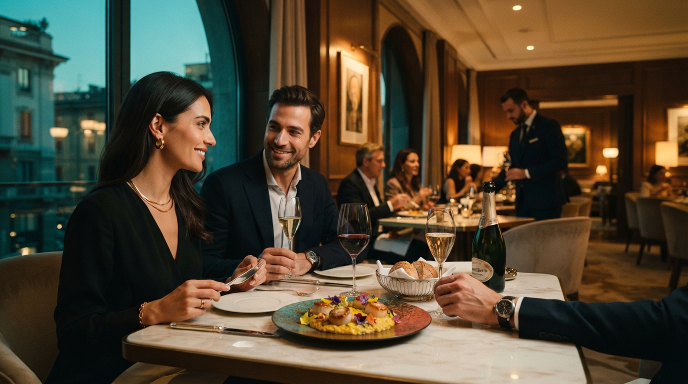 Editorial illustration for Gastronomic Journeys: Evaluating Luxury Dining at The Carlton Milan and Aleph Rome Hotel